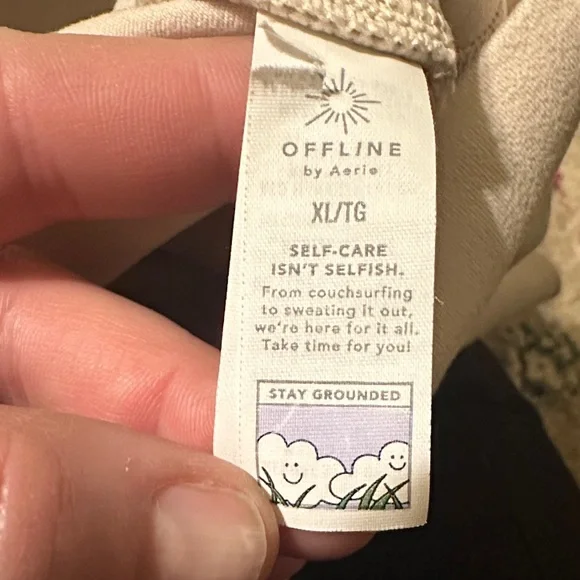 Aerie Offline the Hugger High waisted cinch Cream jogger - Picture 6 of 7